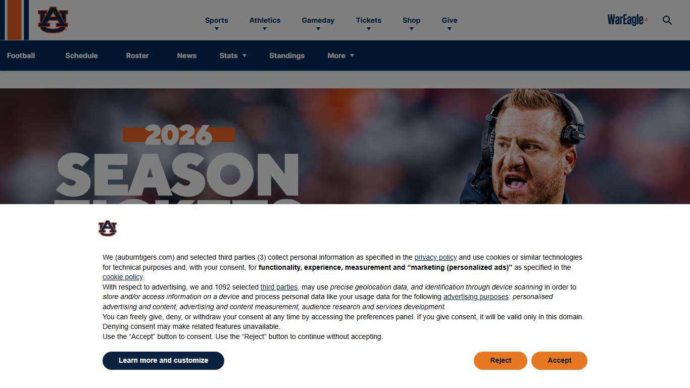 Football 2026 - Auburn Tigers - Official Athletics Website
