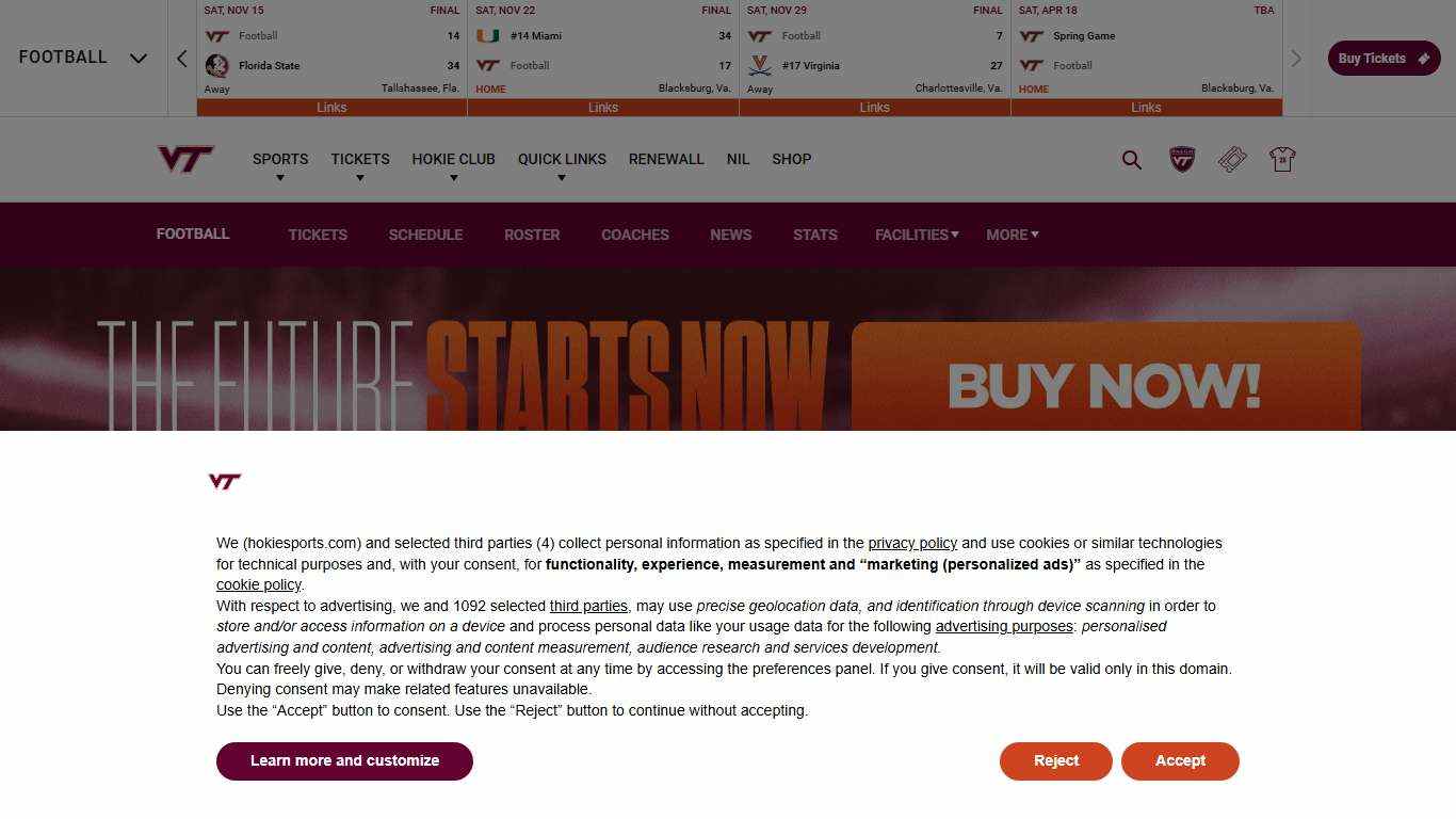 Football 2026 - Virginia Tech Athletics